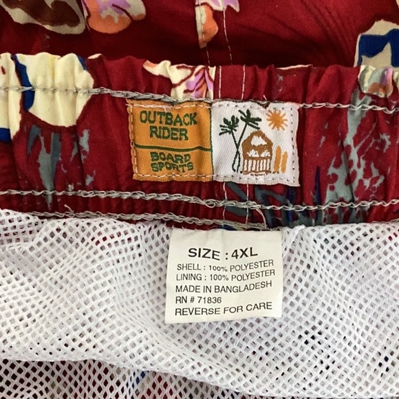 Outback Rider Men’s Floral Swimming Shorts, Size 4XL. - Picture 4 of 7